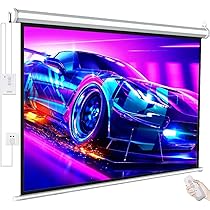 Amazon | 100インチプロジェクタースクリーン 4:3電動 吊り下げ